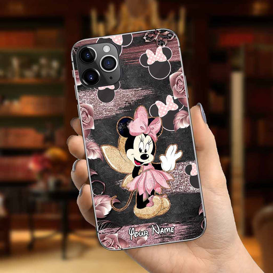 Little Pink Mouse Ears - Personalized Phone Case