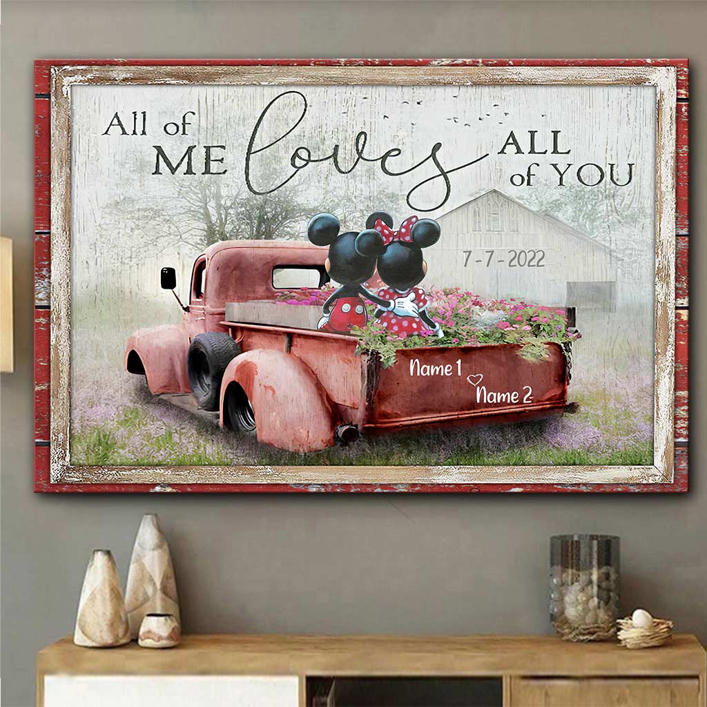 All Of Me Love All Of You - Personalized Mouse Canvas And Poster