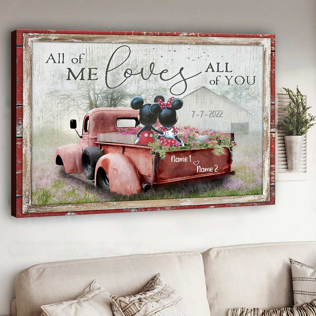 All Of Me Love All Of You - Personalized Mouse Canvas And Poster