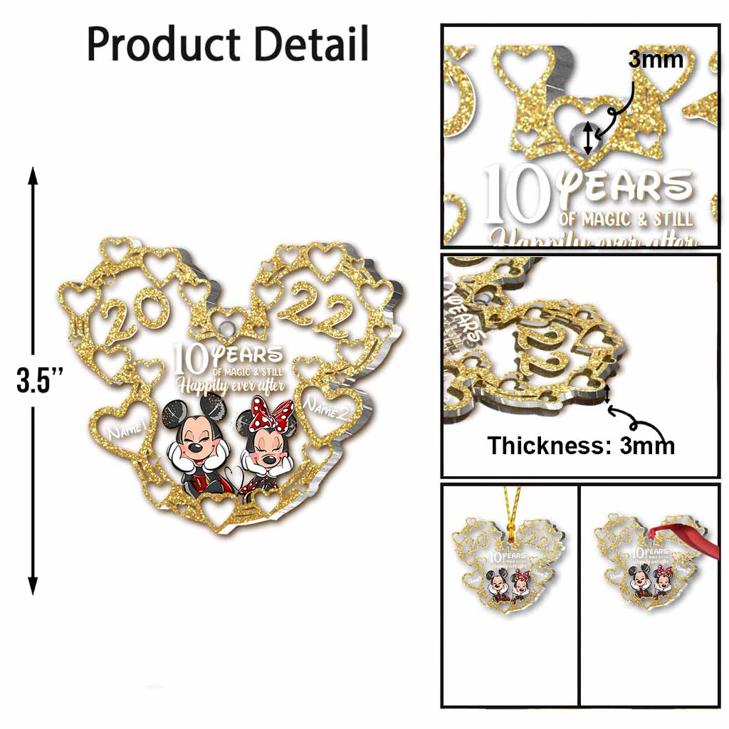 Still Happily Ever After - Personalized Christmas Mouse Transparent Ornament