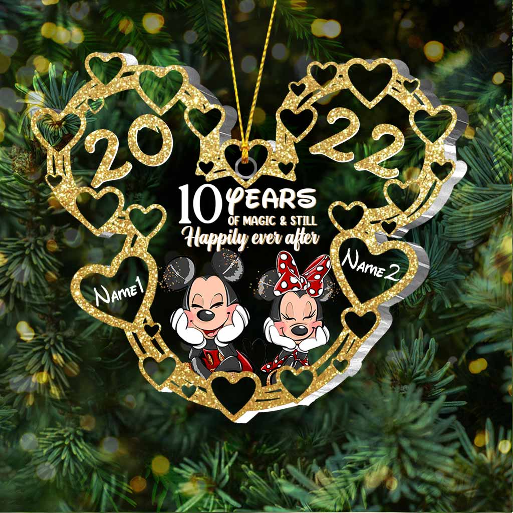 Still Happily Ever After - Personalized Christmas Mouse Transparent Ornament