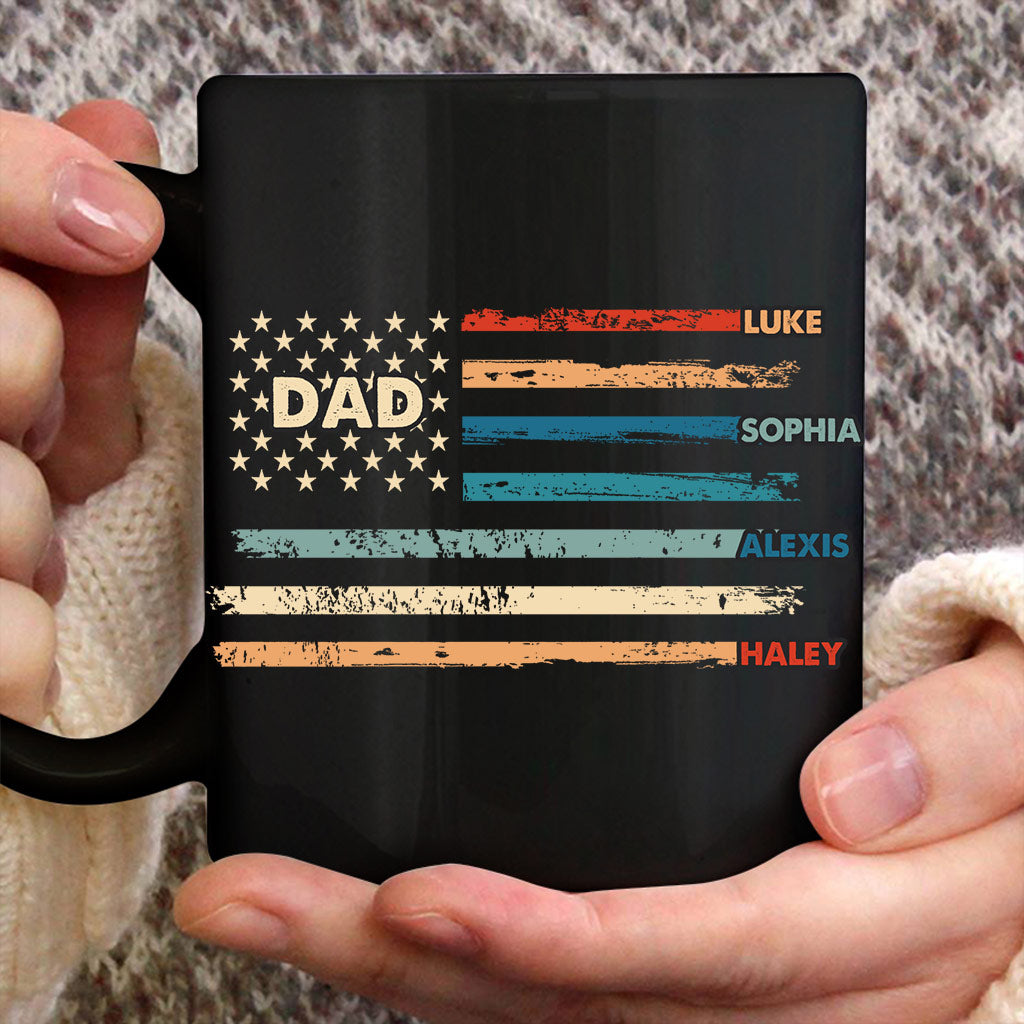 Stars And Stripes - Personalized Independence Day Father Mug