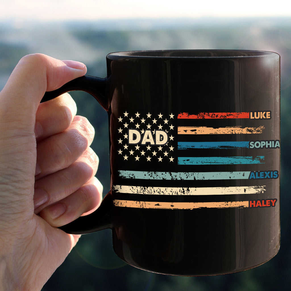 Stars And Stripes - Personalized Independence Day Father Mug