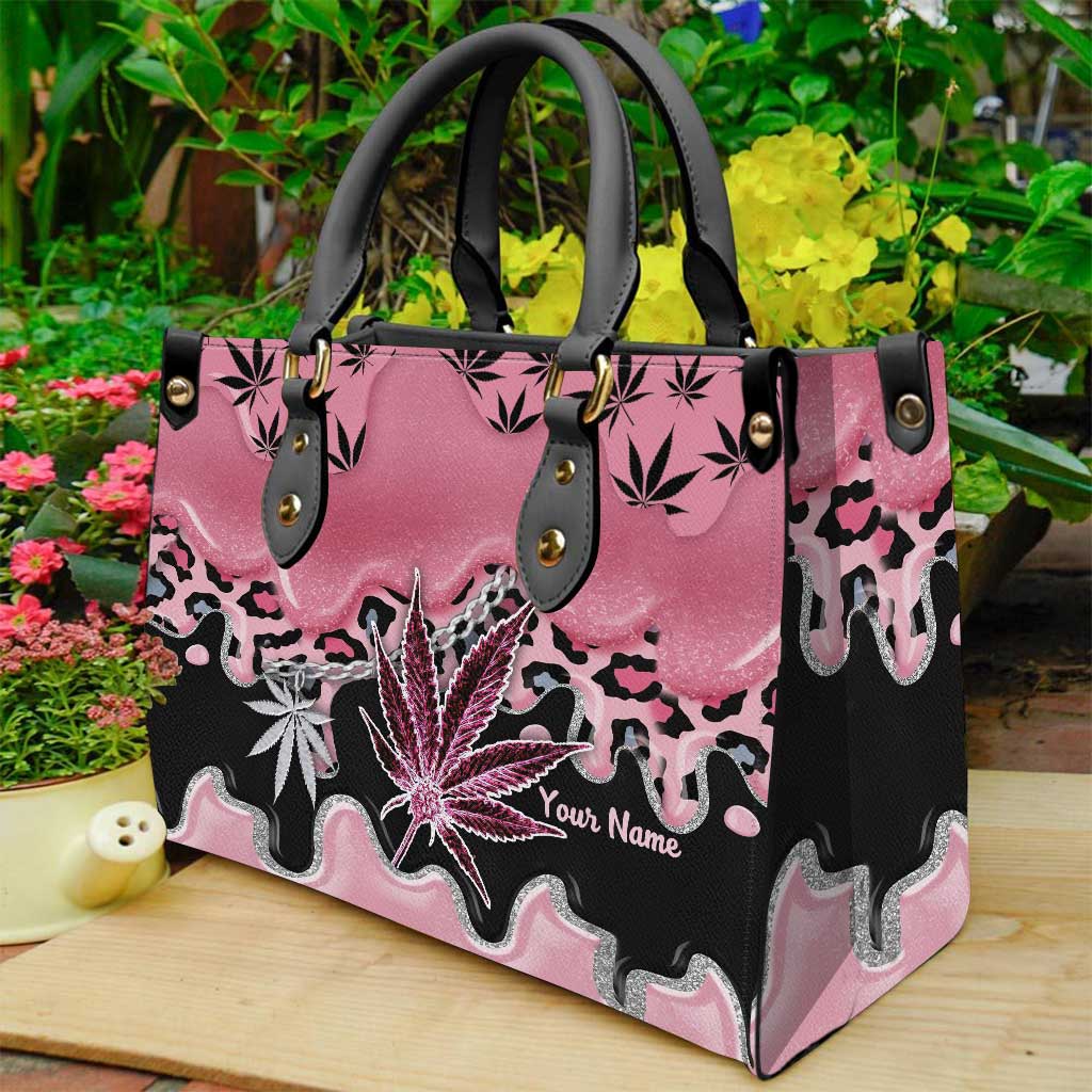 Magic Leaf - Personalized Weed Leather Handbag