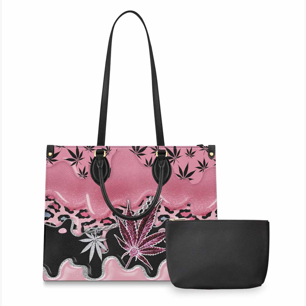 Magic Leaf - Personalized Weed Leather Handbag