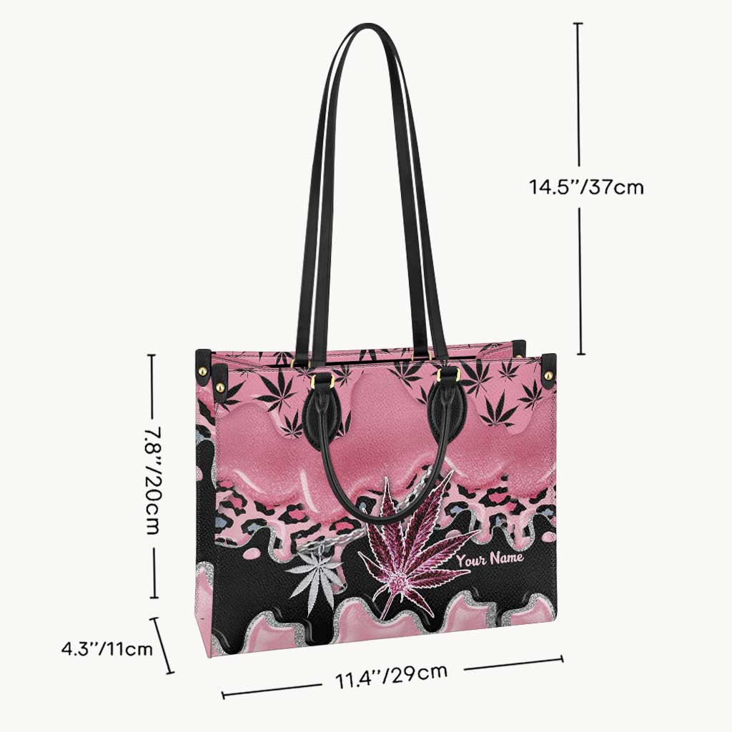 Magic Leaf - Personalized Weed Leather Handbag