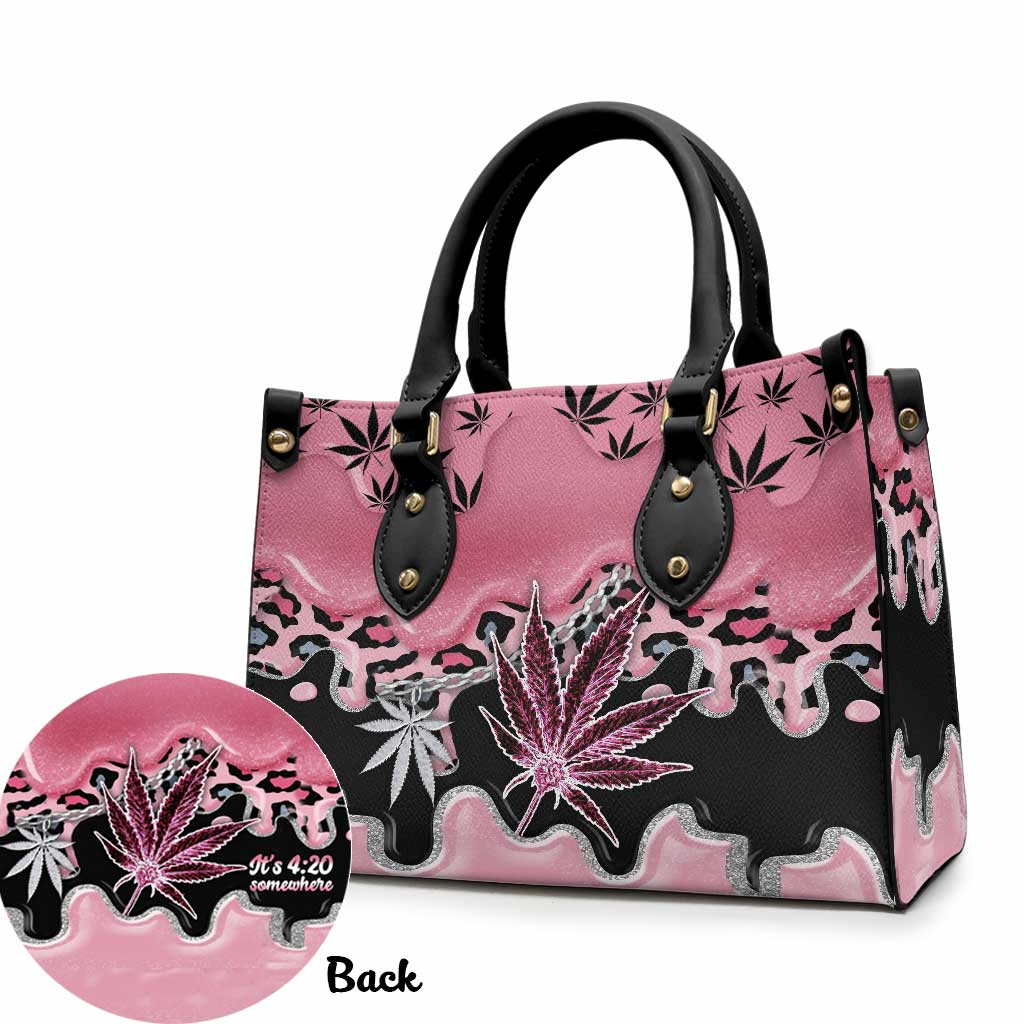 Magic Leaf - Personalized Weed Leather Handbag