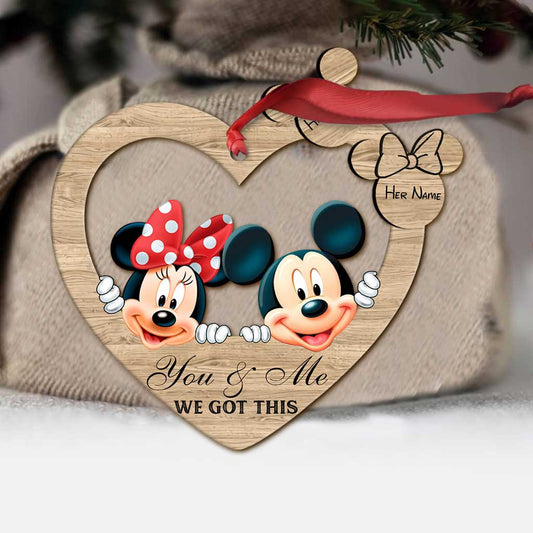 You & Me - Personalized Christmas Mouse Ornament (Printed On Both Sides)