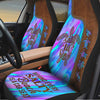 Behind Every Salty Beach - Turtle Seat Covers With Leather Pattern Print