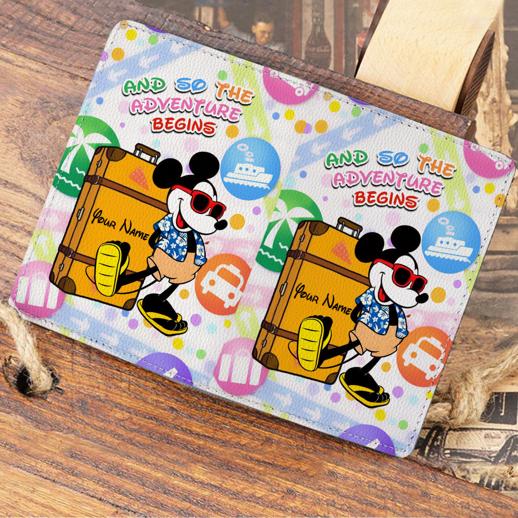 And So The Adventure Begins - Personalized Mouse Passport Holder