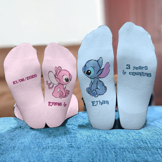 Cute Couple - Personalized Ohana Socks