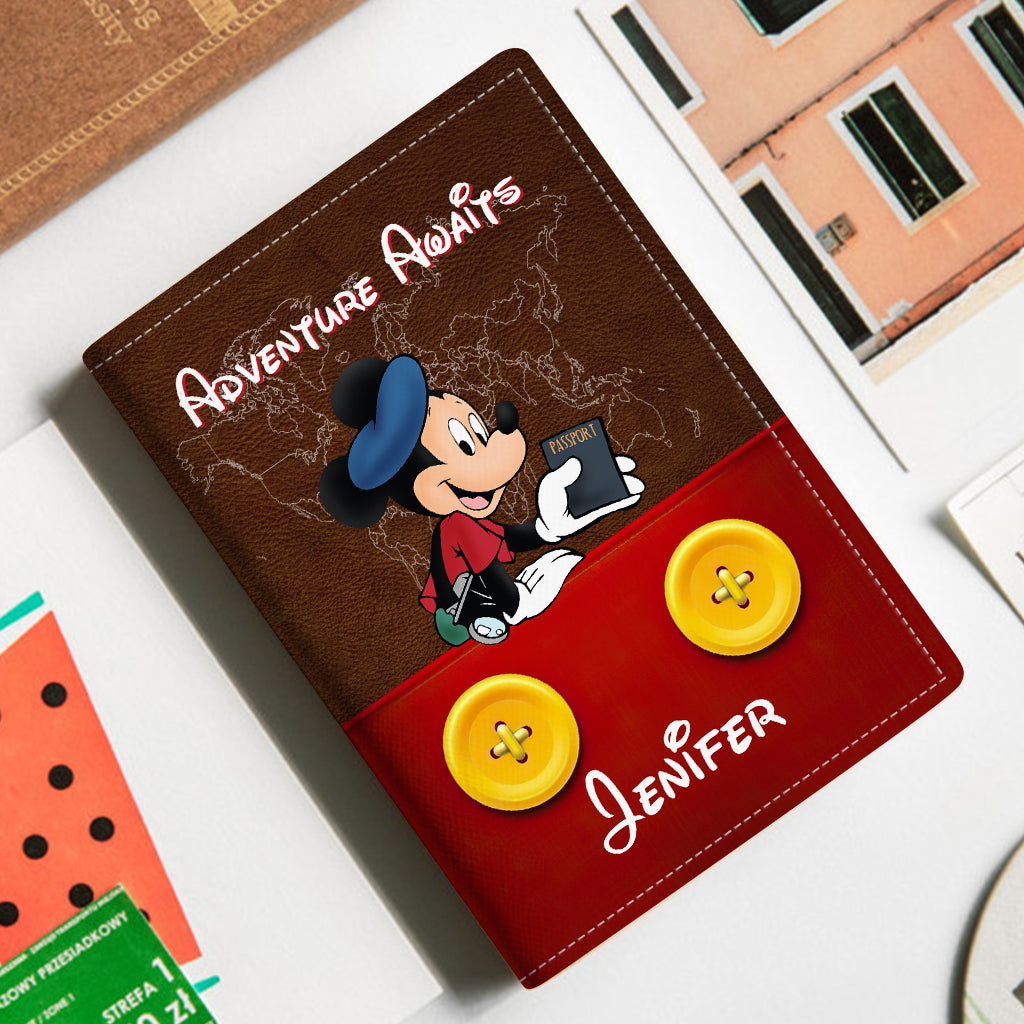 Adventure Awaits - Personalized Mouse Passport Holder