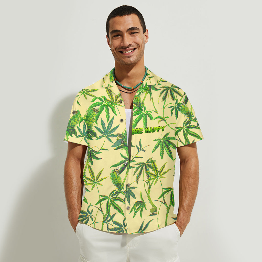 Bee Happy - Weed Hawaiian Shirt