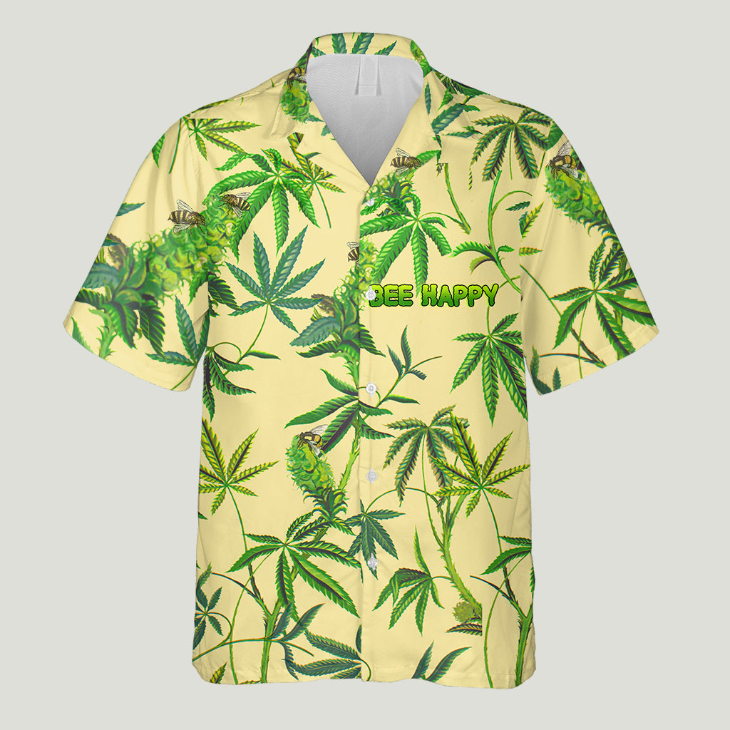 Bee Happy - Weed Hawaiian Shirt
