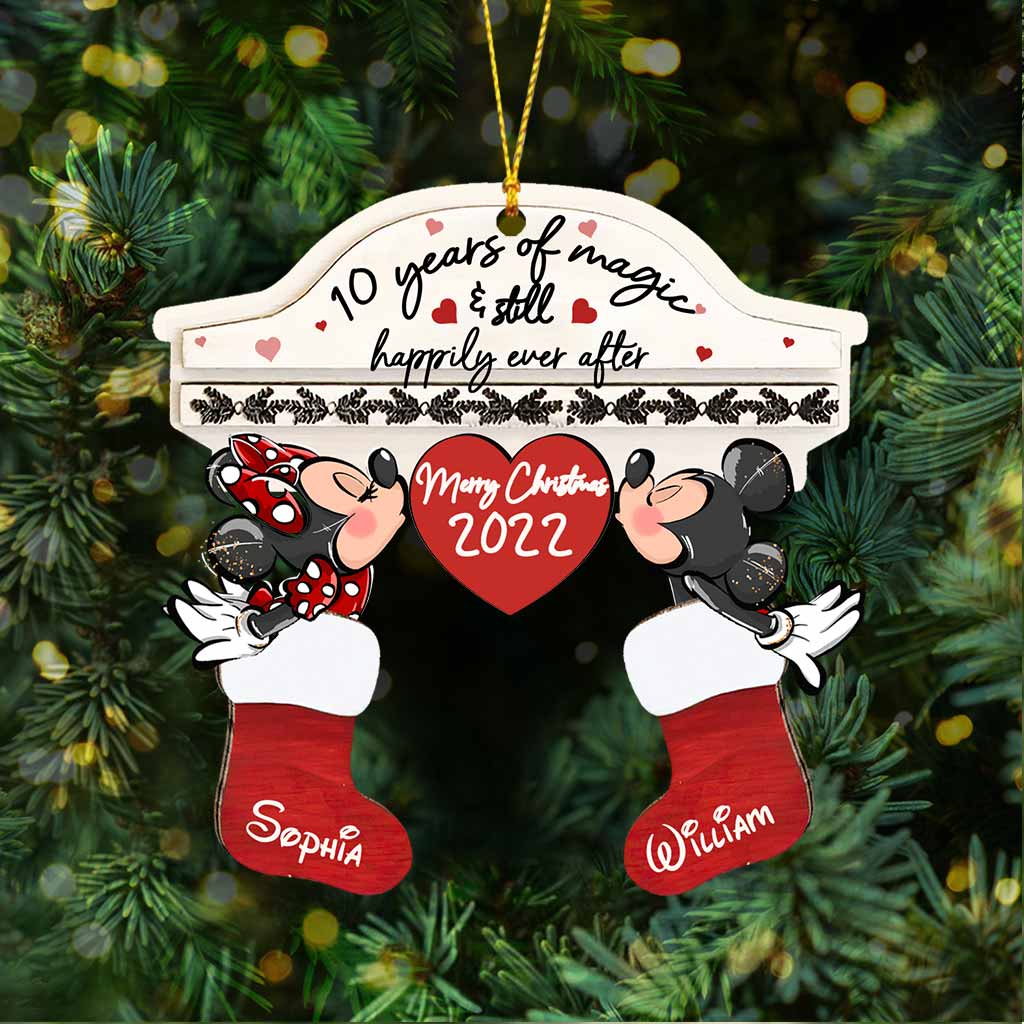 Annoying Each Other For Years And Still Happily Ever After - Personalized Christmas Mouse Ornament (Printed On Both Sides)