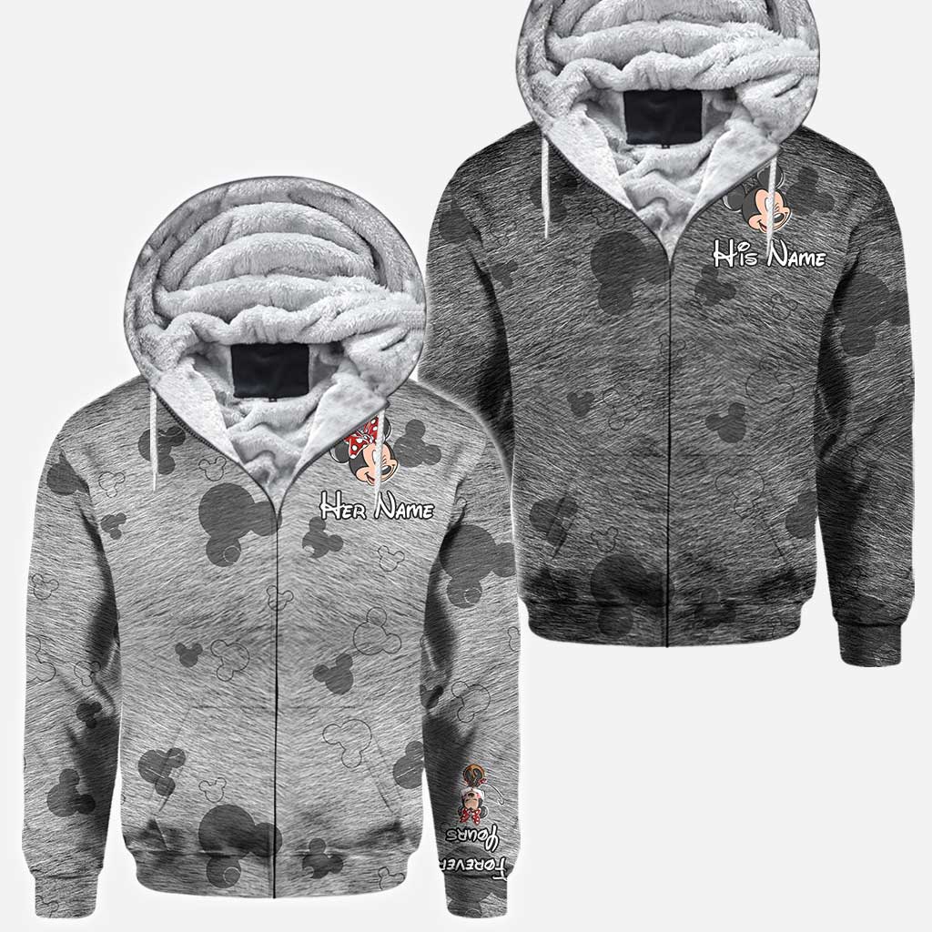 Forever Yours - Personalized Couple Mouse Hoodies
