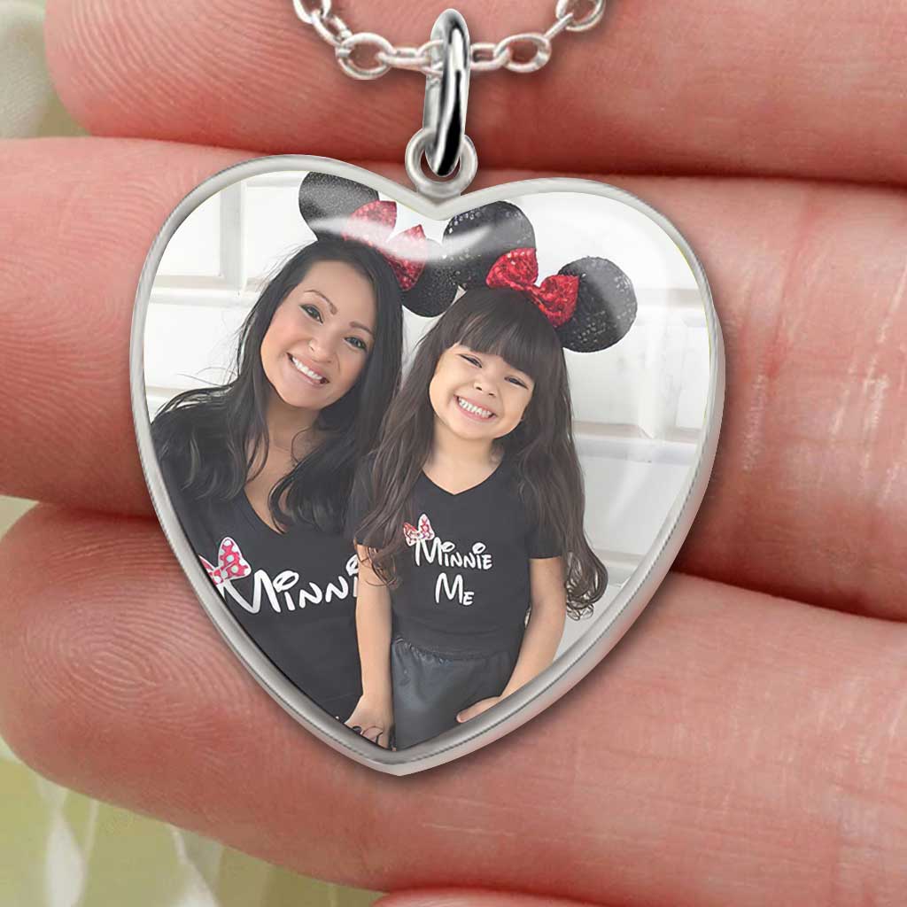 To My Daughter - Personalized Mouse Heart Pendant Necklace