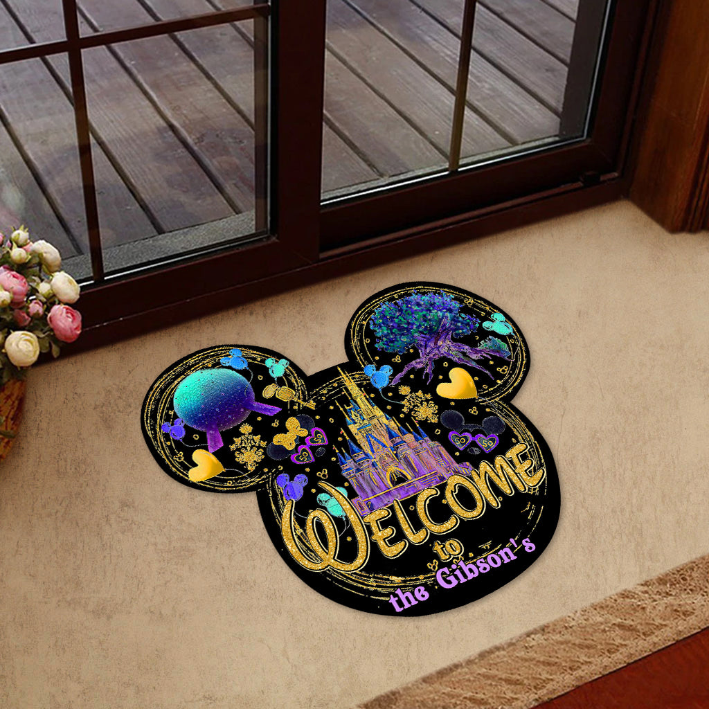 Welcome To Our Home - Personalized Mouse Shaped Doormat
