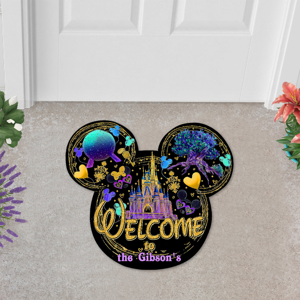 Welcome To Our Home - Personalized Mouse Shaped Doormat