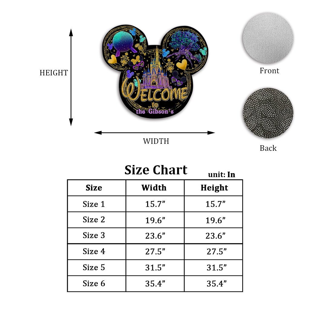 Welcome To Our Home - Personalized Mouse Shaped Doormat