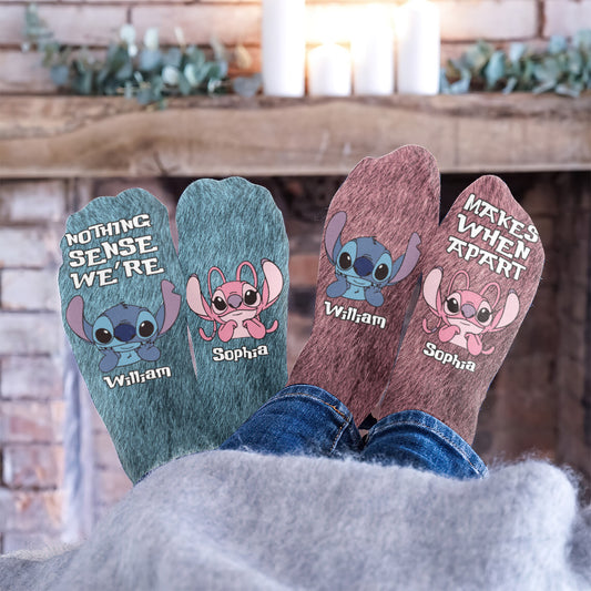 Nothing Makes Sense When We're Apart - Personalized Ohana Socks