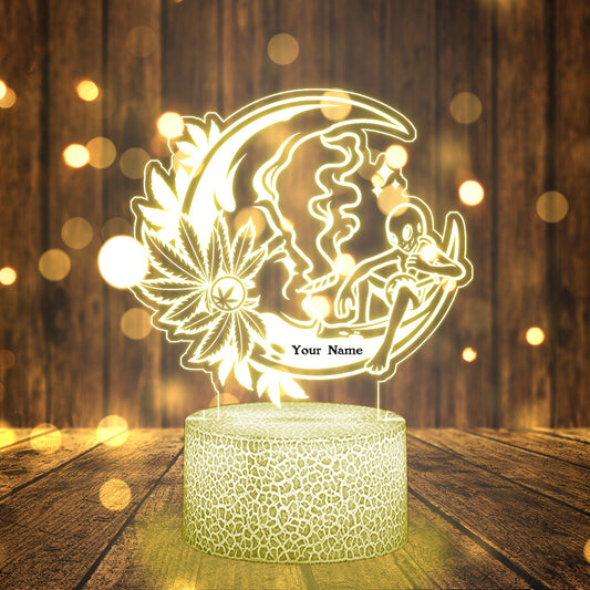 It's 420 Somewhere - Personalized Weed Shaped Plaque Light Base