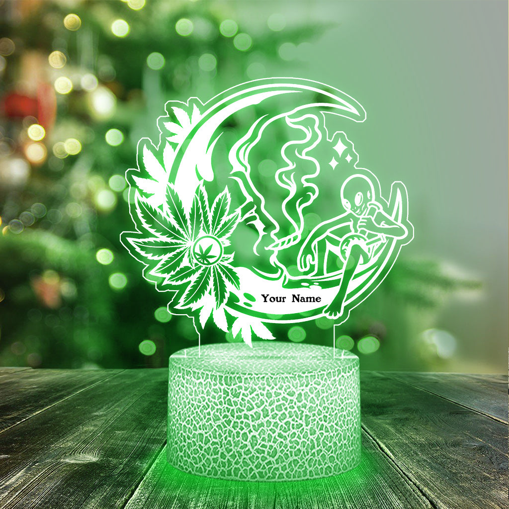 It's 420 Somewhere - Personalized Weed Shaped Plaque Light Base