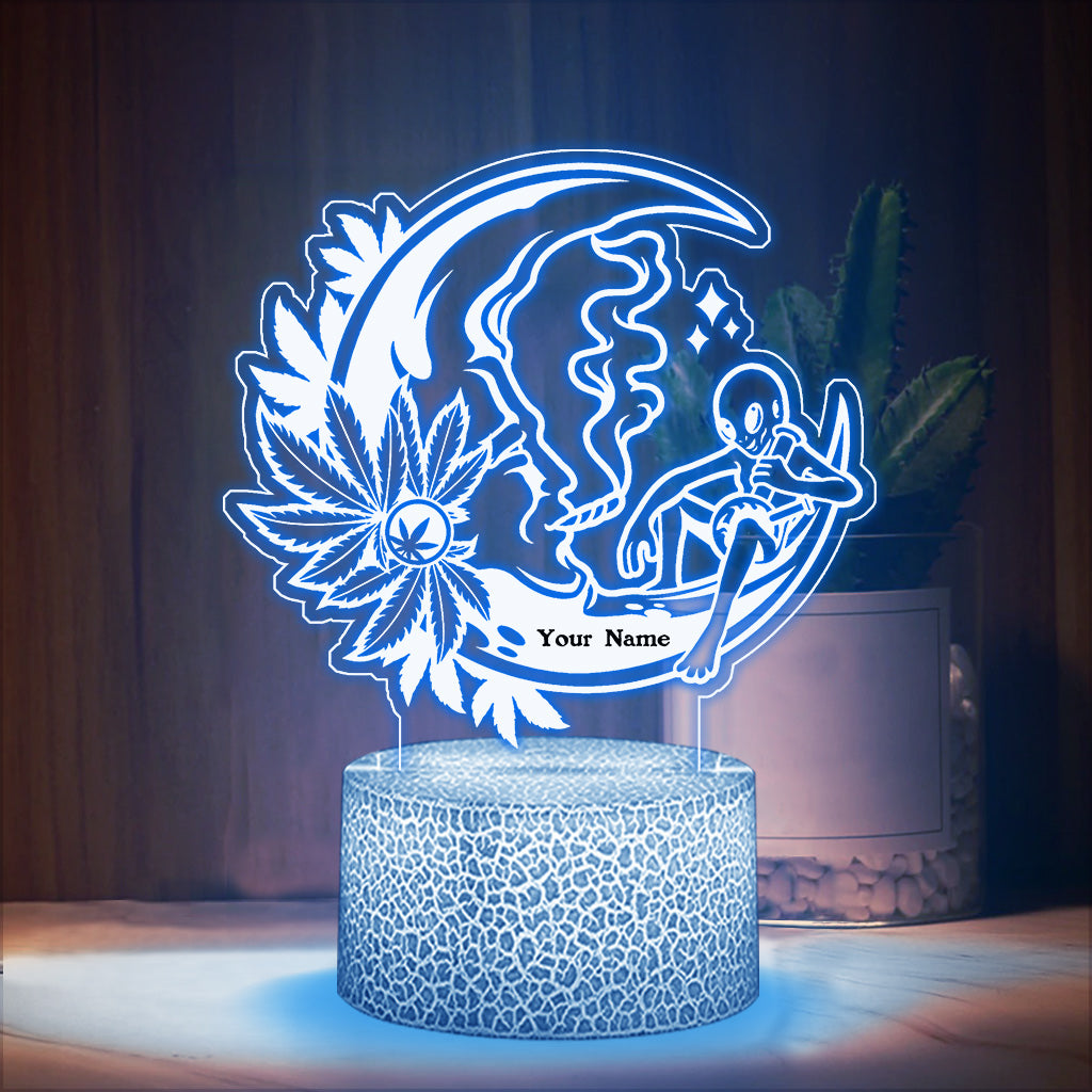It's 420 Somewhere - Personalized Weed Shaped Plaque Light Base