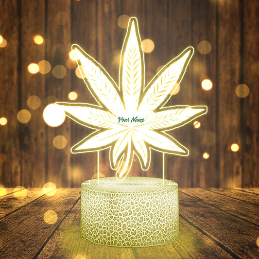 It's 420 Somewhere - Personalized Weed Shaped Plaque Light Base