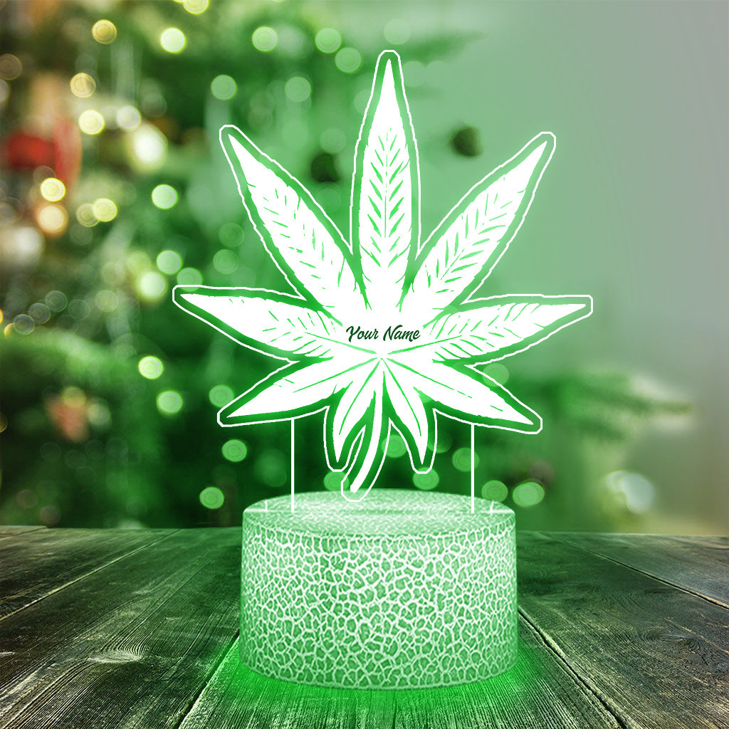It's 420 Somewhere - Personalized Weed Shaped Plaque Light Base