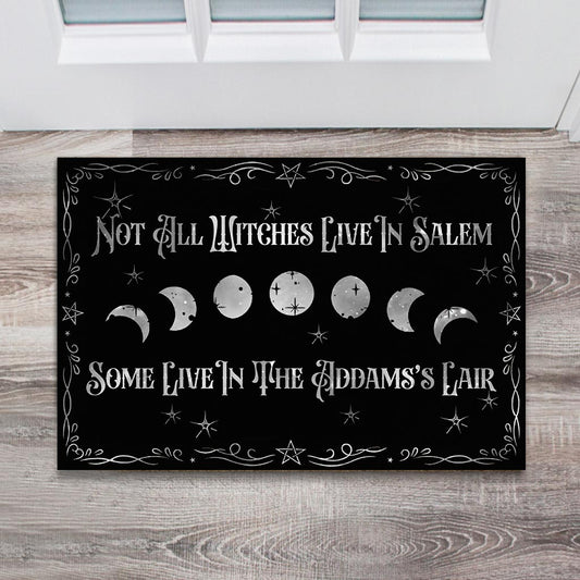 Not All Witches Live In Salem - Personalized Halloween Doormat