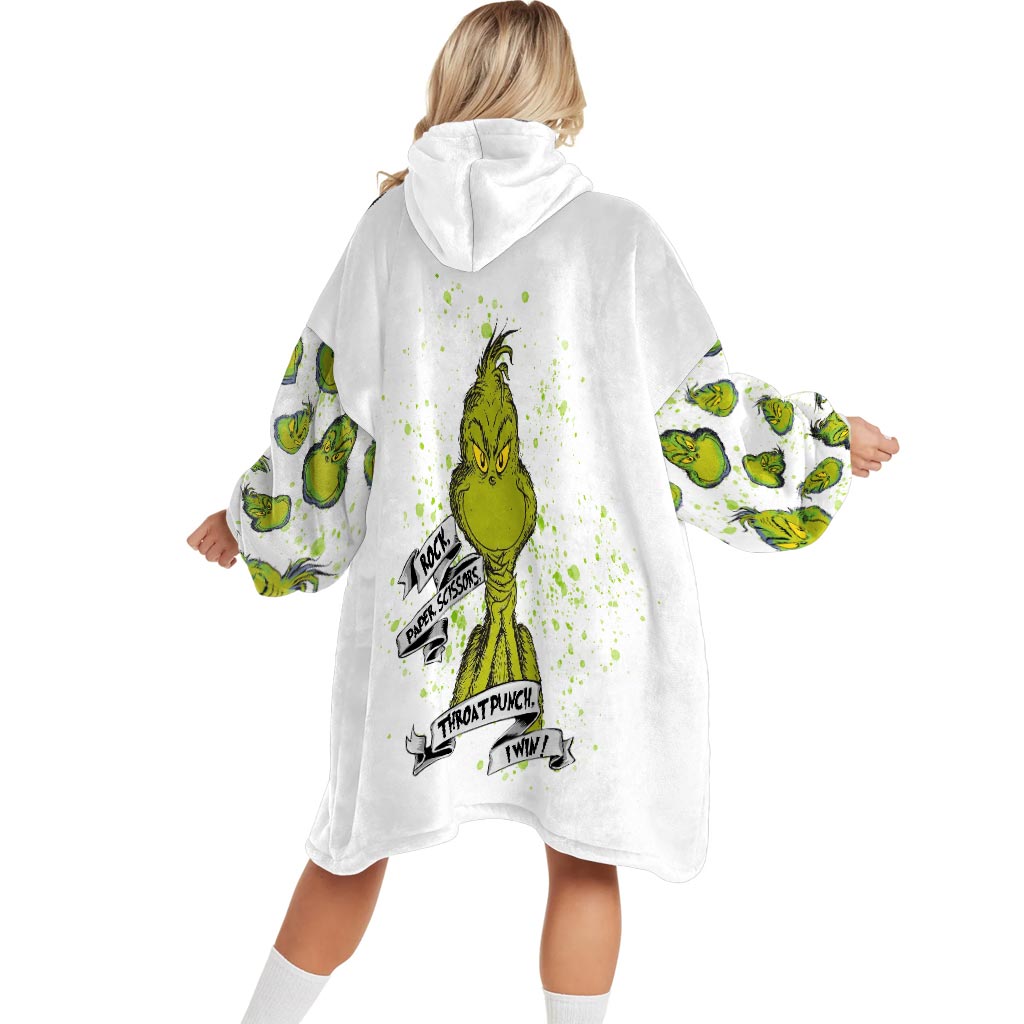 Rock Paper Scissors - Personalized Stole Christmas Blanket Hoodie