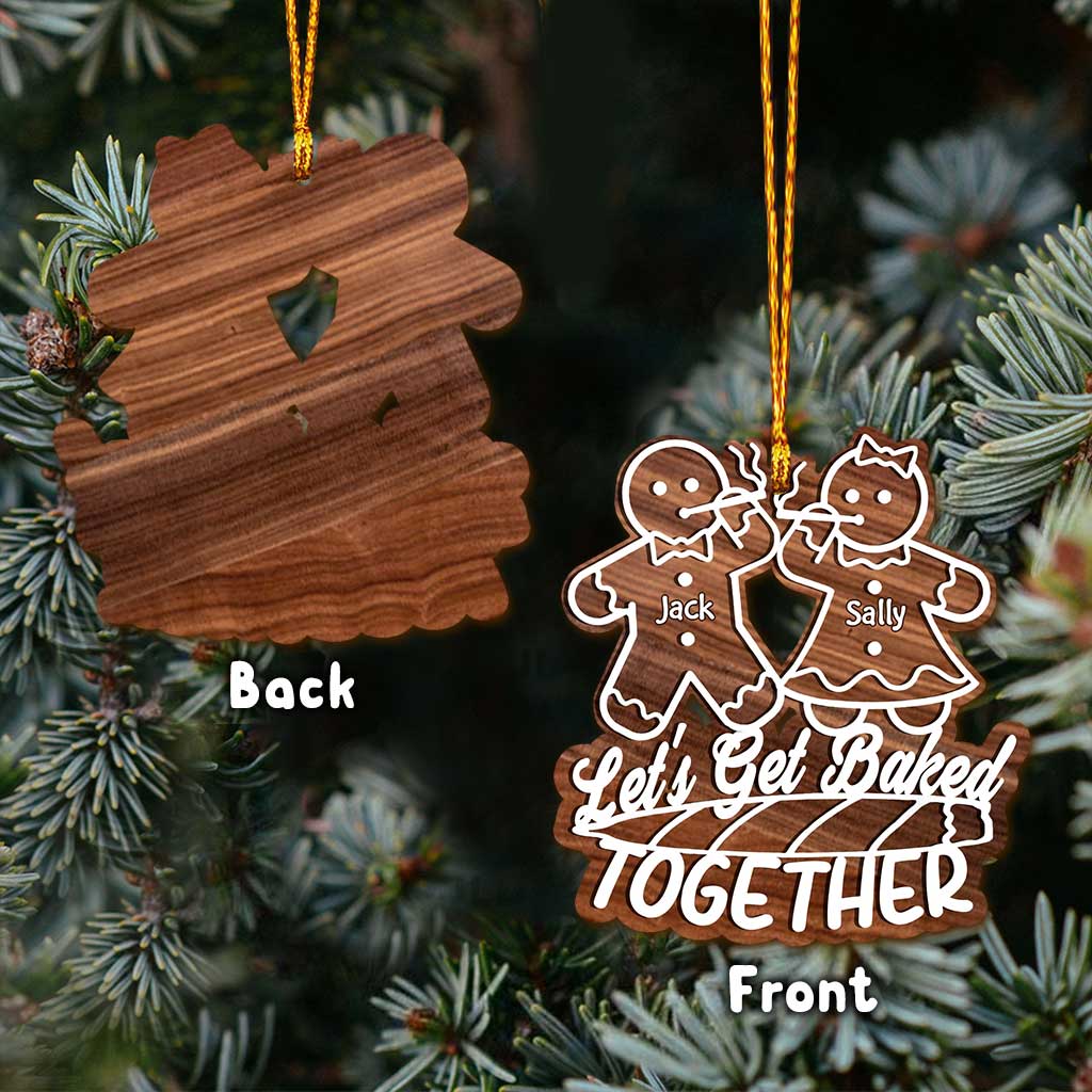 Let's Get Baked Together - Personalized Christmas Weed Ornament