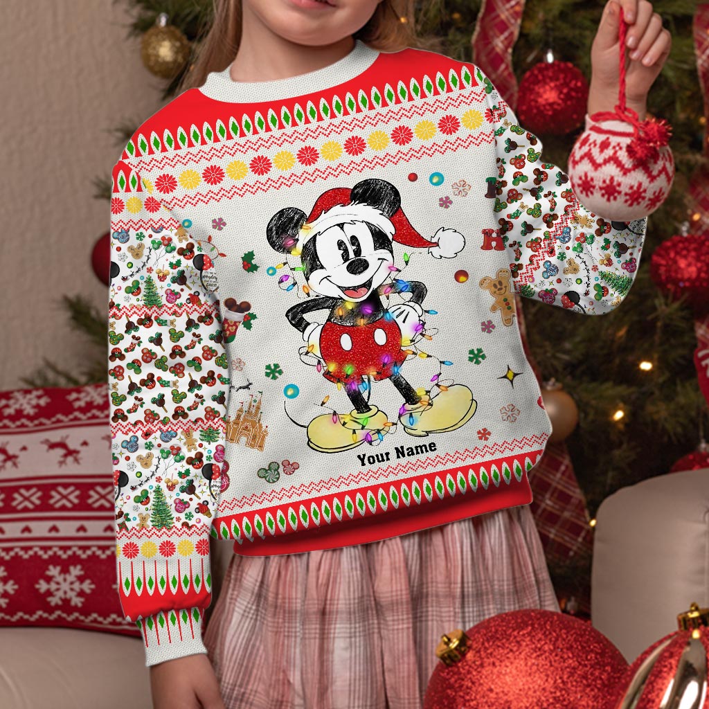 Merry Christmas - Personalized Christmas Mouse Sweater