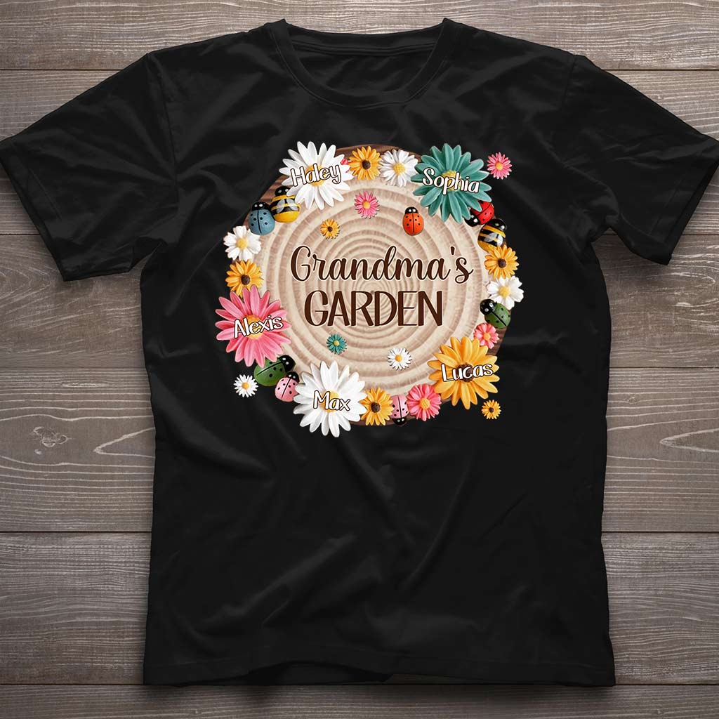 Grandma's Garden - Personalized Grandma T-shirt and Hoodie
