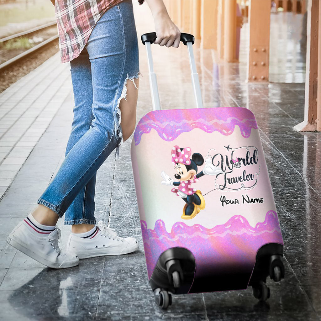 World Traveler - Personalized Mouse Luggage Cover