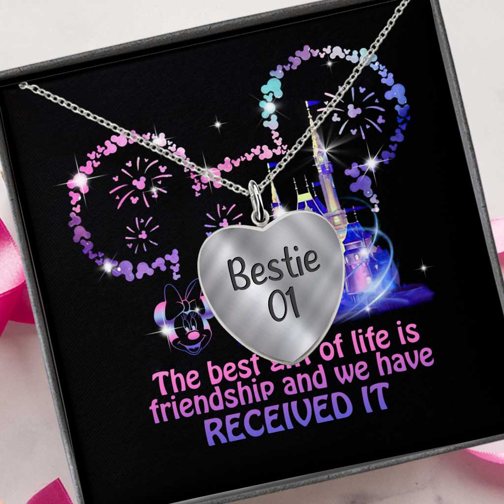 With My Bestie - Personalized Mouse Heart Pendant Necklace