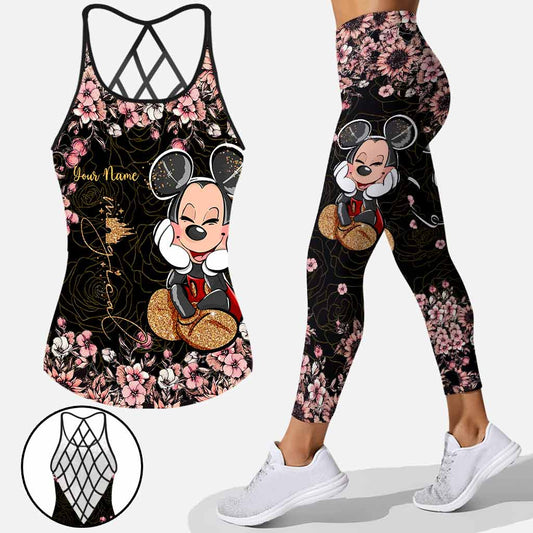 Magic Mouse Ears - Personalized Cross Tank Top and Leggings