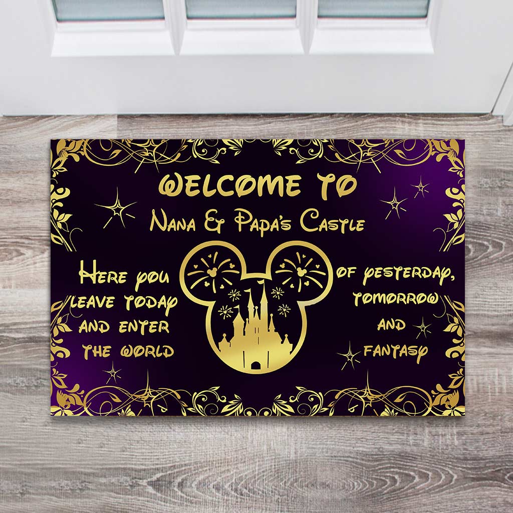 Welcome To Nana & Papa's Castle - Mouse Doormat