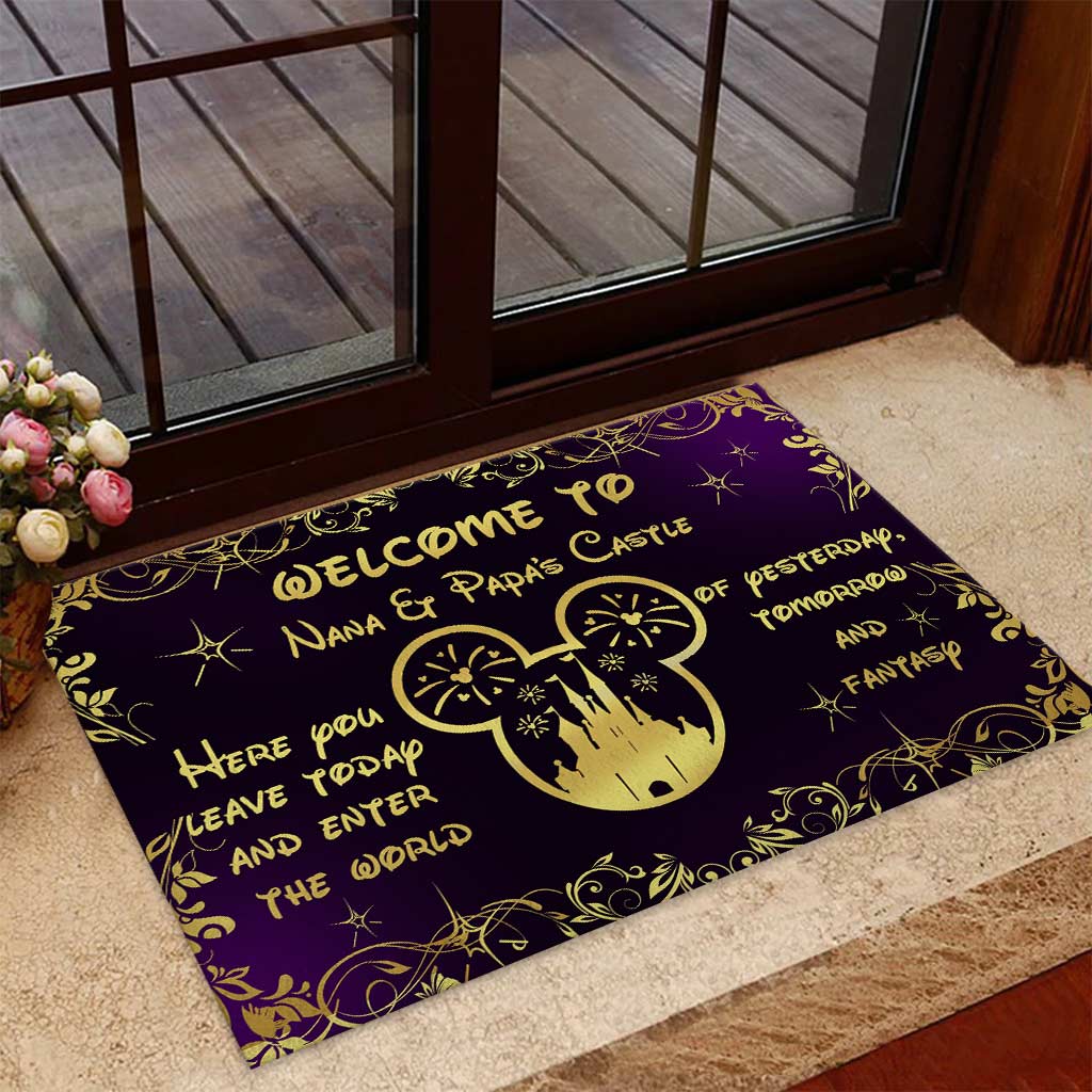 Welcome To Nana & Papa's Castle - Mouse Doormat