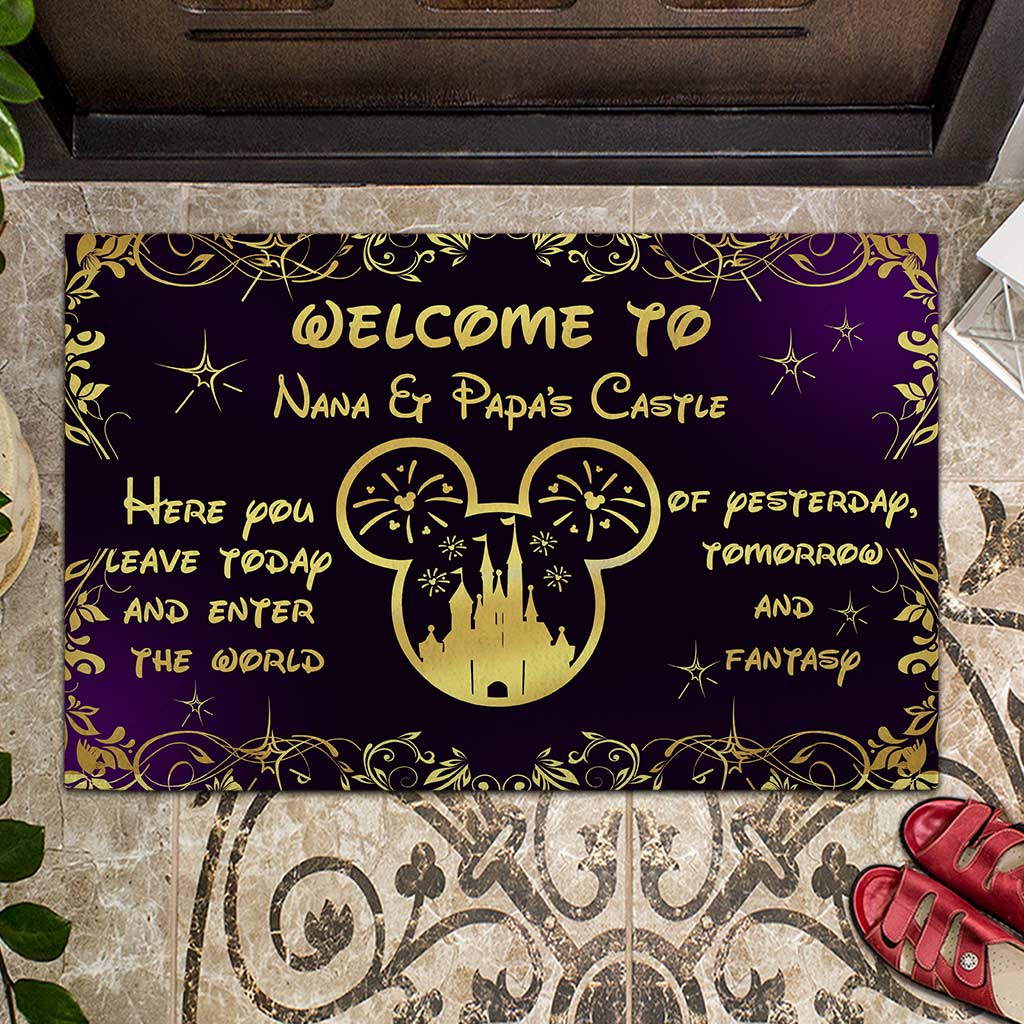 Welcome To Nana & Papa's Castle - Mouse Doormat