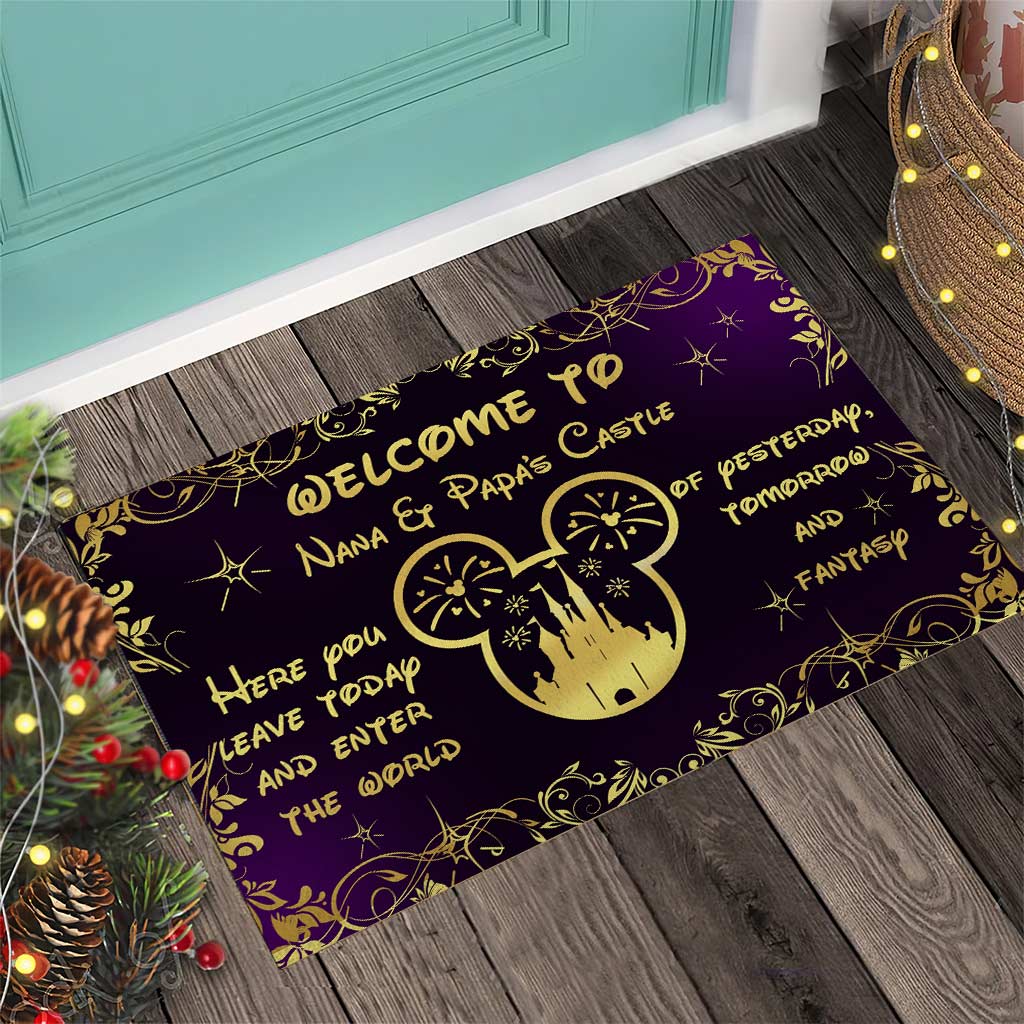 Welcome To Nana & Papa's Castle - Mouse Doormat