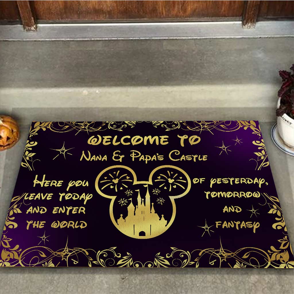 Welcome To Nana & Papa's Castle - Mouse Doormat