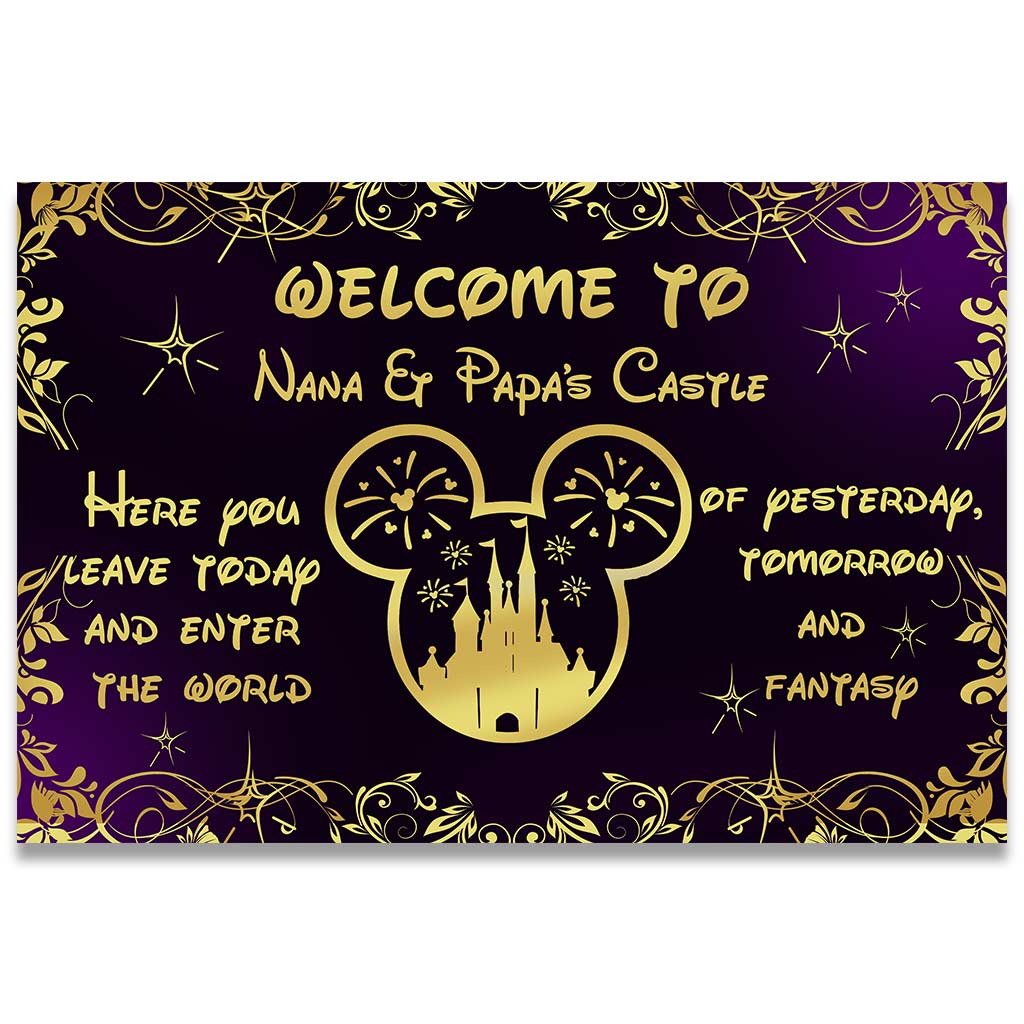 Welcome To Nana & Papa's Castle - Mouse Doormat