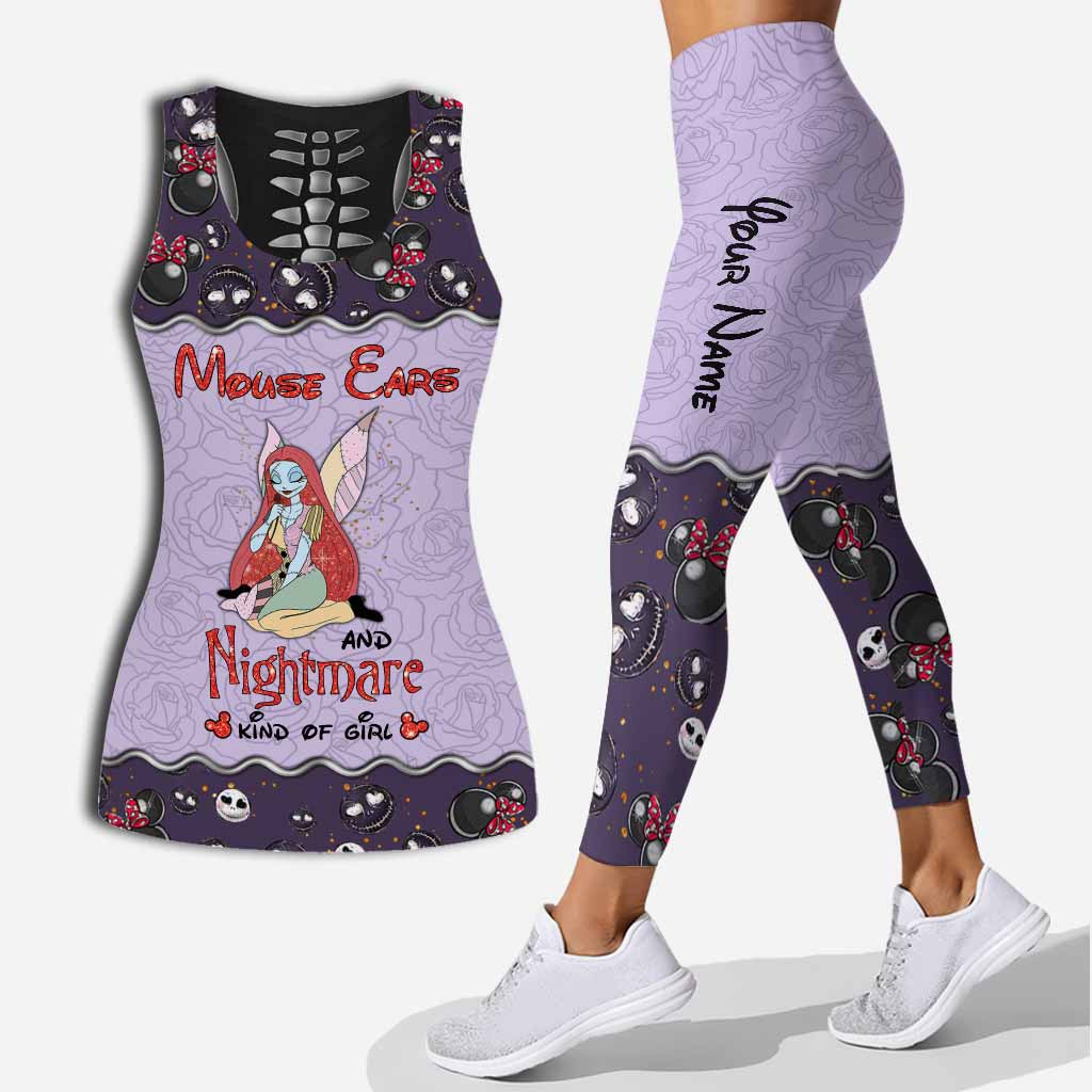 Mouse Ears And Nightmare - Personalized Hollow Tank Top and Leggings