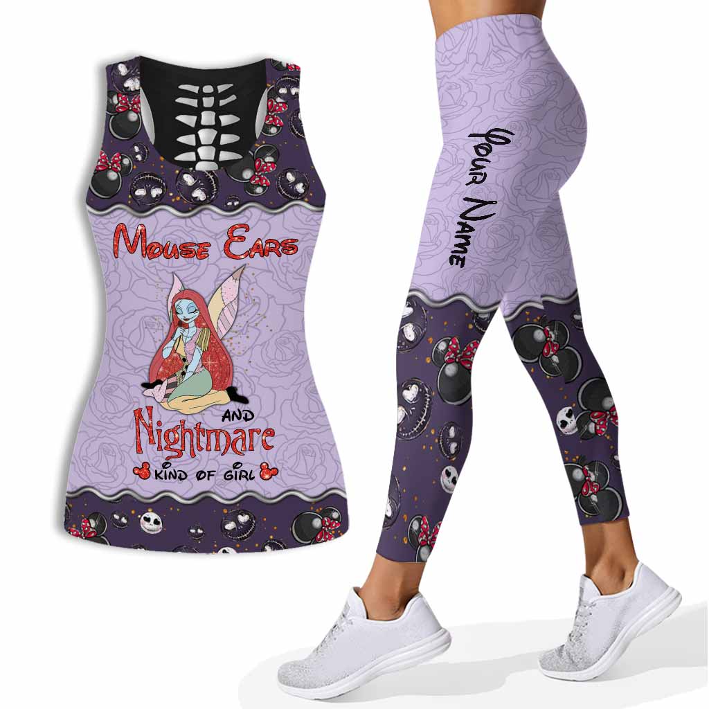 Mouse Ears And Nightmare - Personalized Hollow Tank Top and Leggings