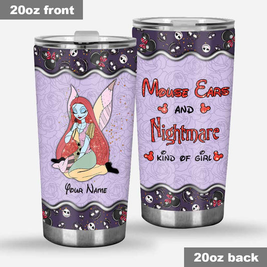Mouse Ears And Nightmare - Personalized Tumbler
