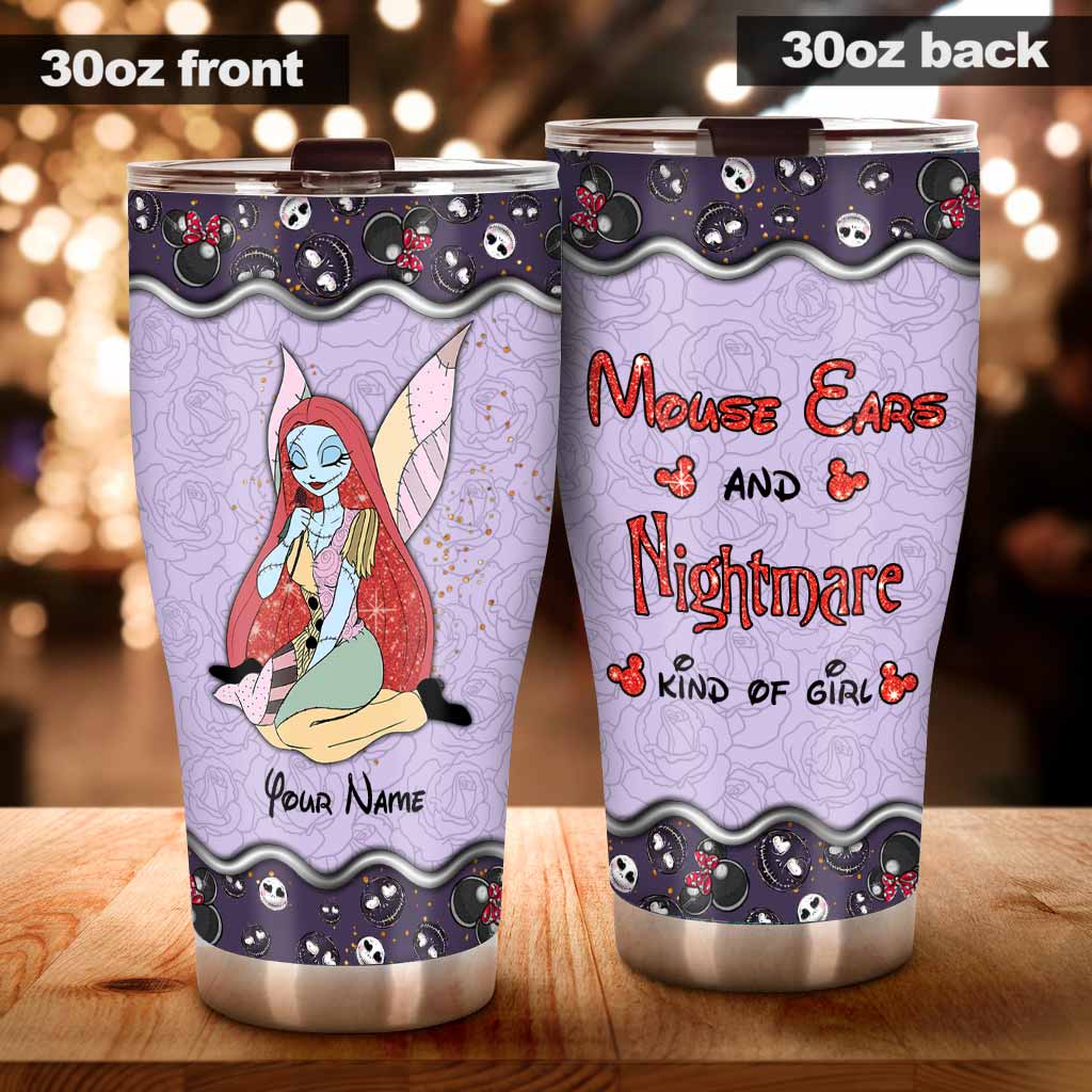 Mouse Ears And Nightmare - Personalized Tumbler