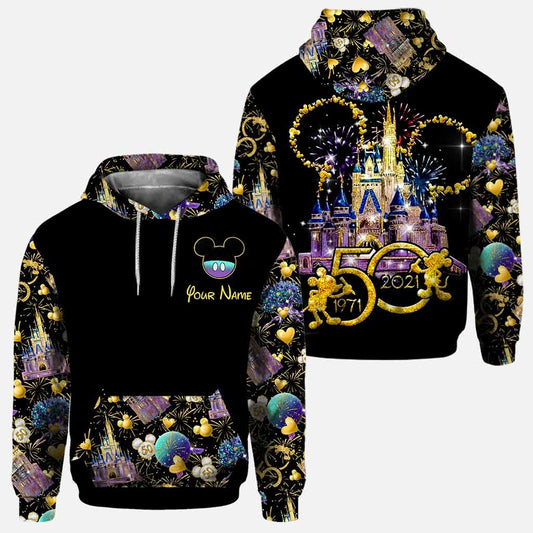 50th Anniversary Magic Kingdom - Personalized Mouse All Over T-shirt and Hoodie
