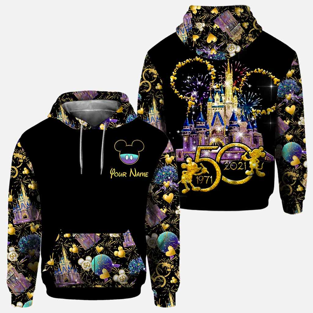 50th Anniversary Magic Kingdom - Personalized Mouse All Over T-shirt and Hoodie